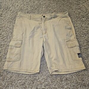 Ecko Unltd Tan Cargo Shorts Pockets Utility Skater Workwear Streetwear - Mens 38